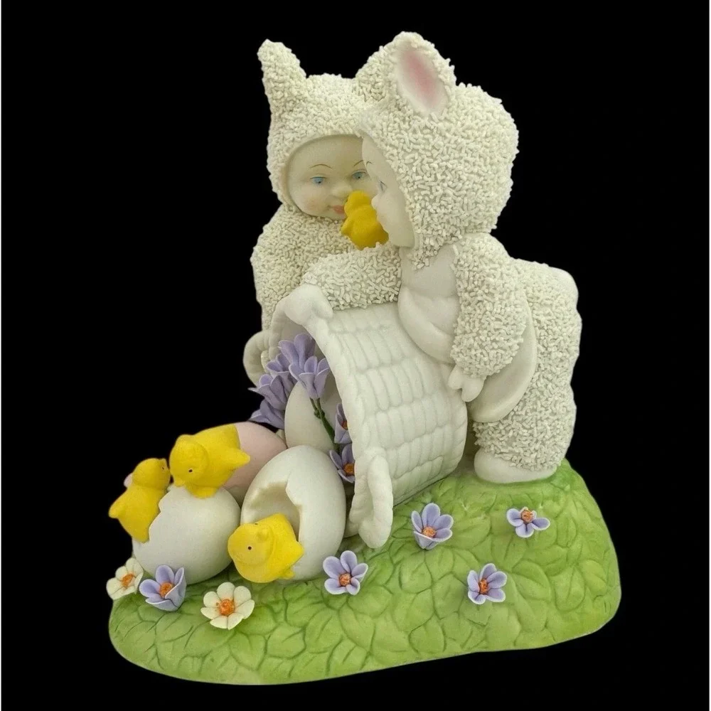 Dept 56 Snowbunnies Easter Blessings Figurine Limited 2007 Porcelain Chicks Eggs
